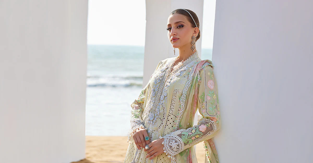 03-Piece Cotton Suit With Chikankari Embroidery - Ready To Wear