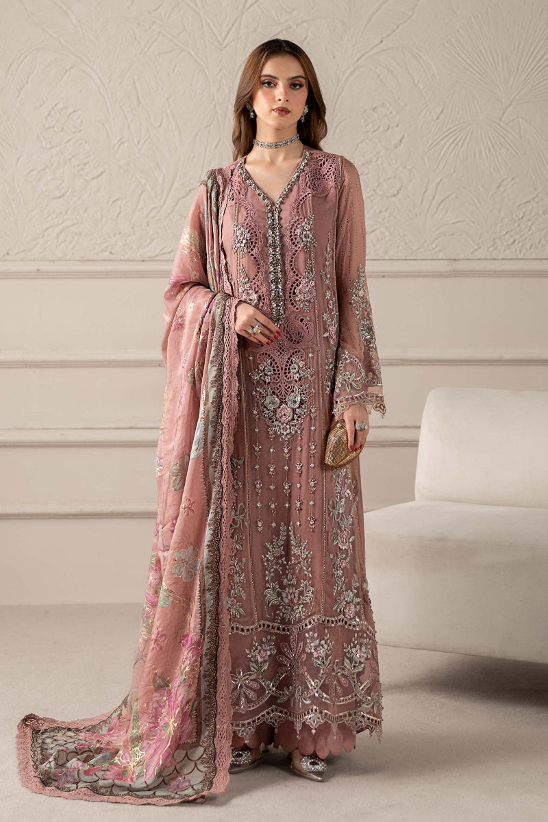 Dusty Rose Hand Embellished Cotton Luxury Suit | Ready to Wear