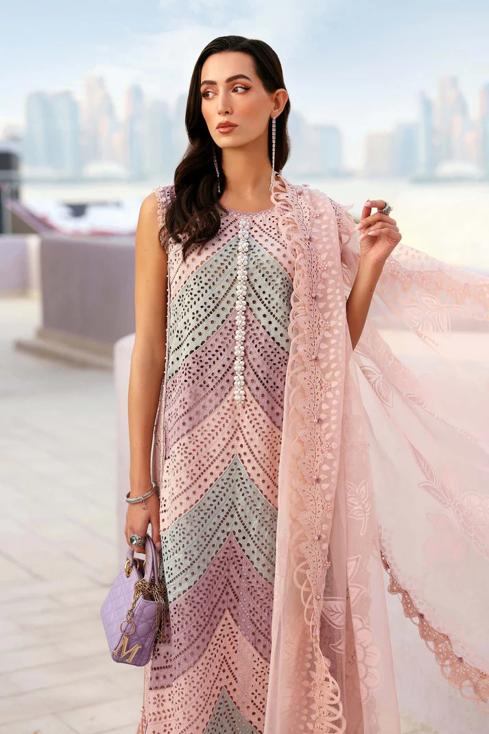 03-Piece Lawn Suit With Embroidery - Ready To Wear