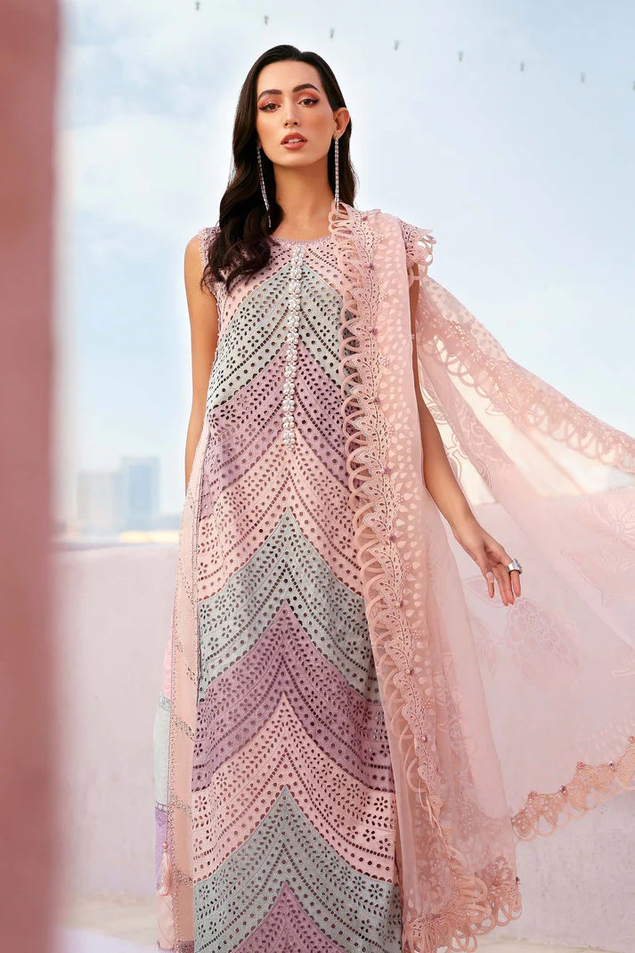 03-Piece Lawn Suit With Embroidery - Ready To Wear