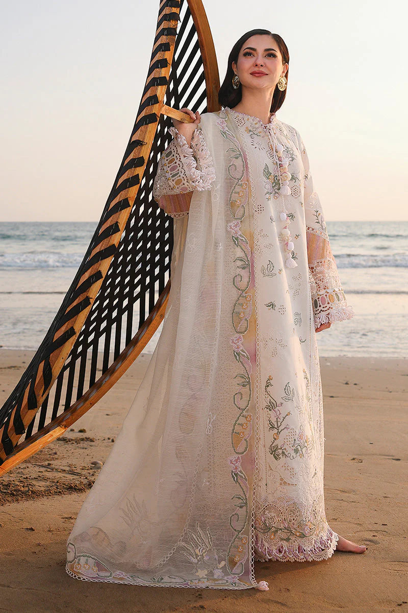 Ethereal White - 3 Piece Cotton Suit | Ready To Wear