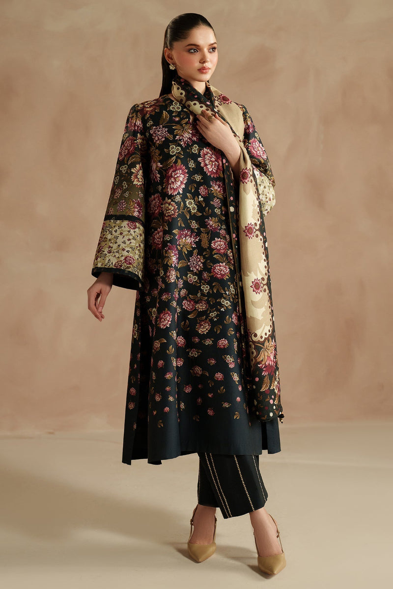 Dark Floral Digital Printed Lawn Suit | Ready to Wear
