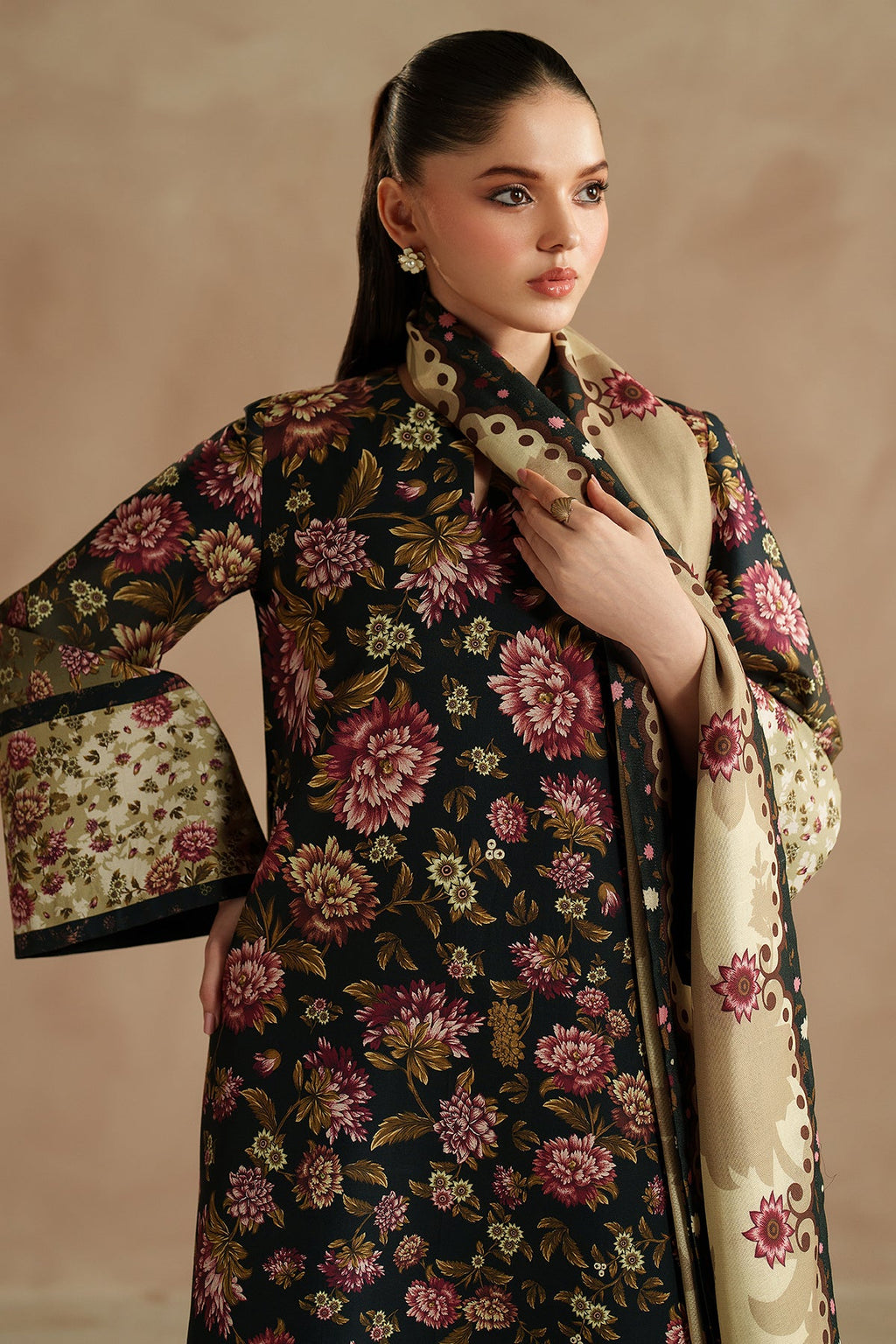 Dark Floral Digital Printed Lawn Suit | Ready to Wear
