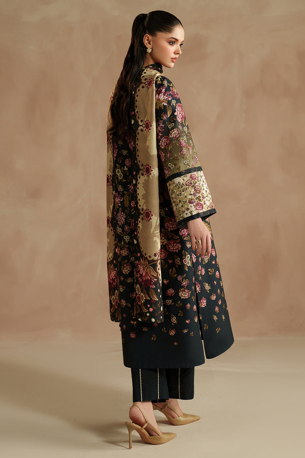 Dark Floral Digital Printed Lawn Suit | Ready to Wear