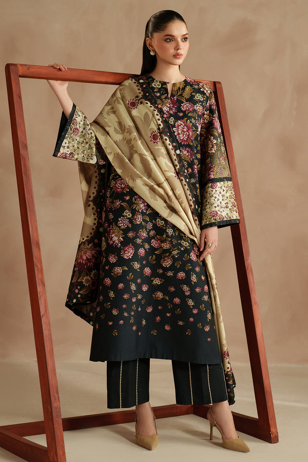 Dark Floral Digital Printed Lawn Suit | Ready to Wear