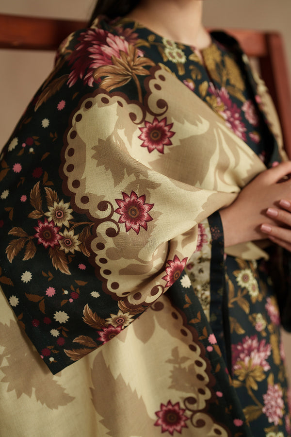 Dark Floral Digital Printed Lawn Suit | Ready to Wear