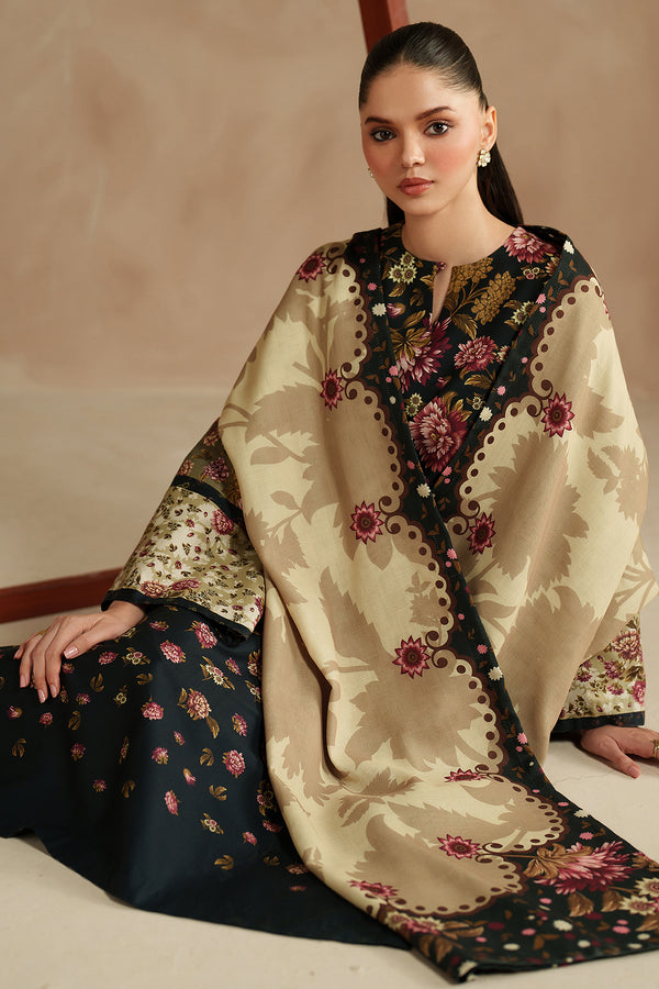 Dark Floral Digital Printed Lawn Suit | Ready to Wear
