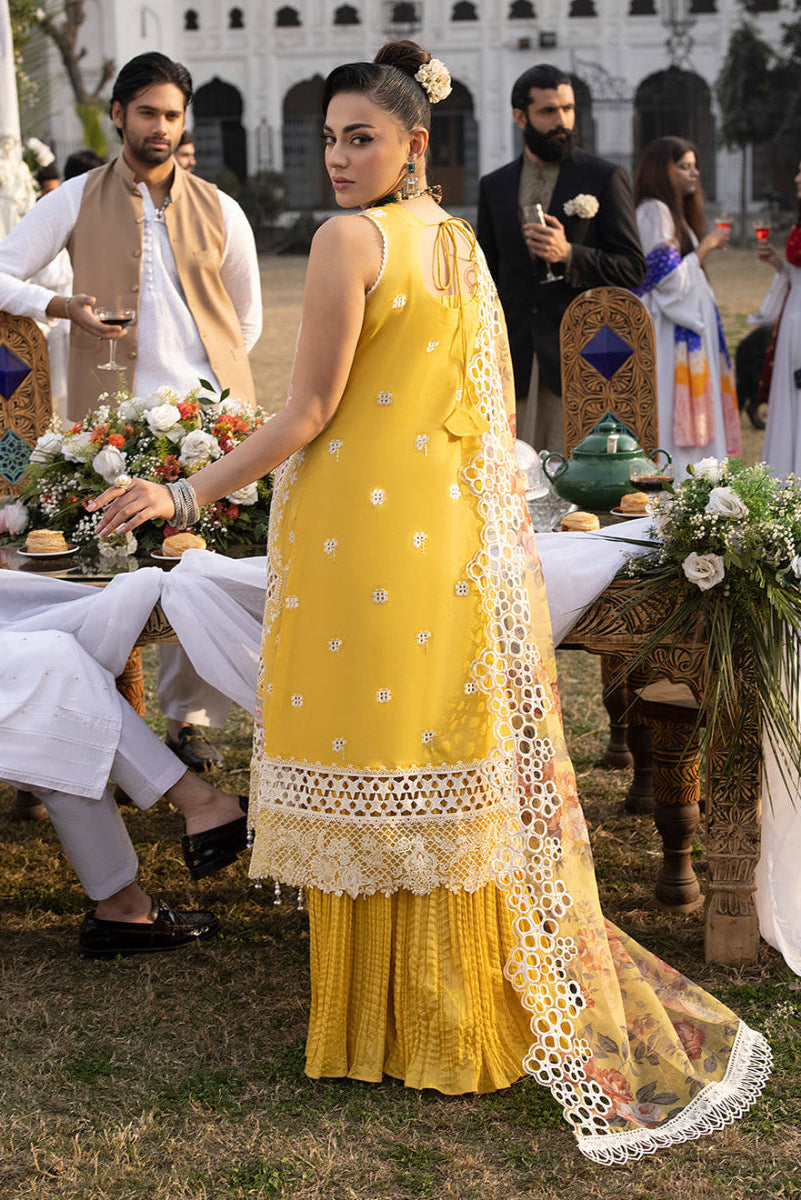 Luxury Yellow Chikankari Embroidered Suit - Wedding Collection