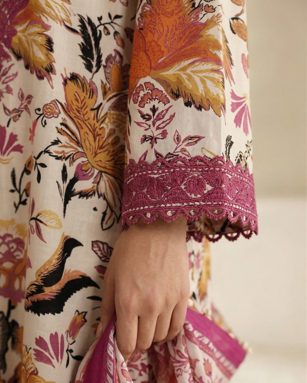 03-Piece Printed Lawn Suit - Ready To Wear