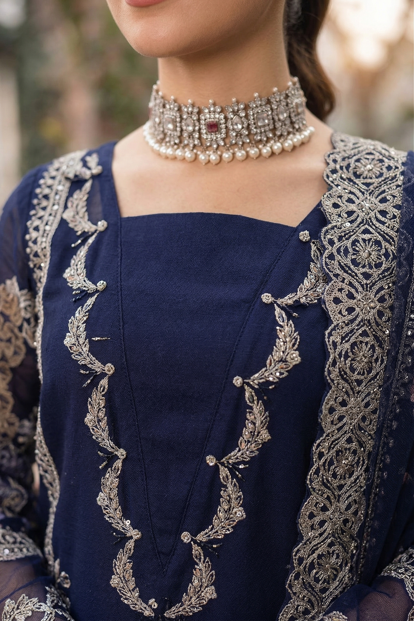 03-Piece Lawn Suit With Embroidery - Ready To Wear