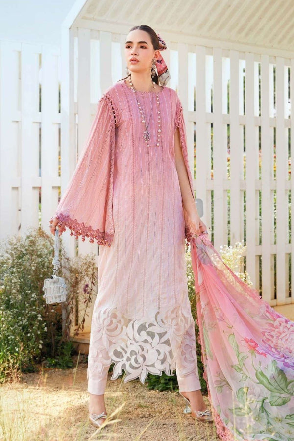3 Piece Stitched Long Dress - Ready To Wear