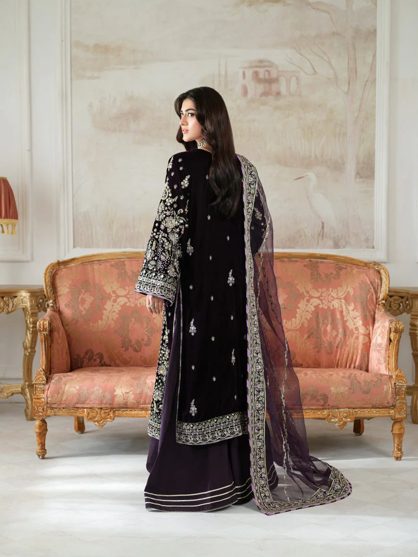Royal Purple Zari and Sequence Handcrafted Festive Suit | RTW