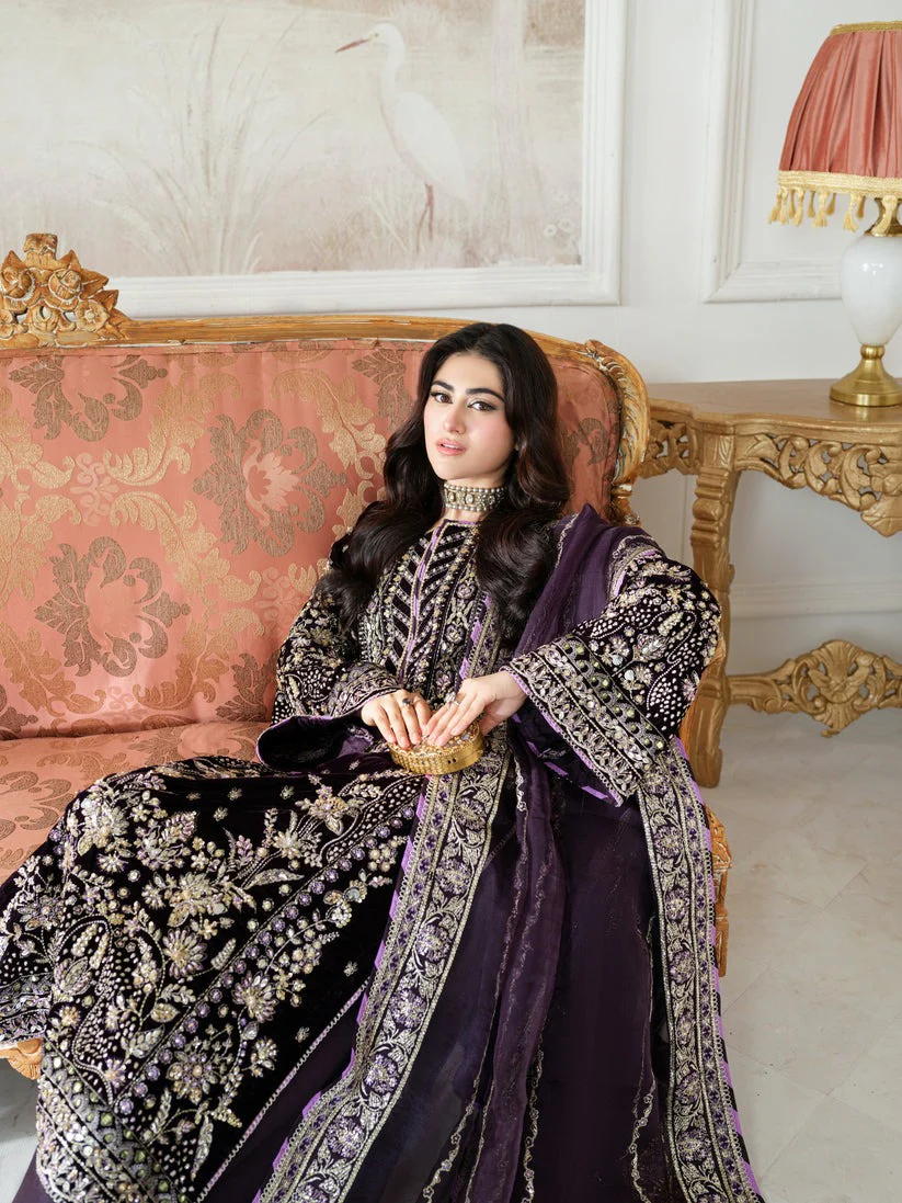 Royal Purple Zari and Sequence Handcrafted Festive Suit | RTW