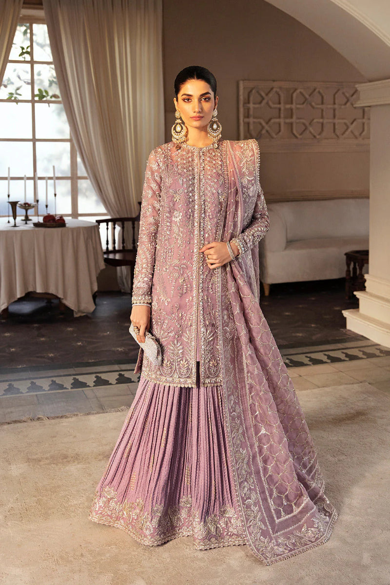 Frosted Lavender - Embroidered Organza Suit | Ready To Wear