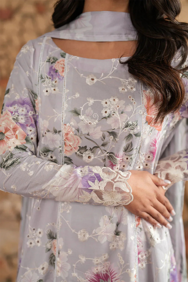 03-Piece Stitched Lawn Suit Ready To Wear