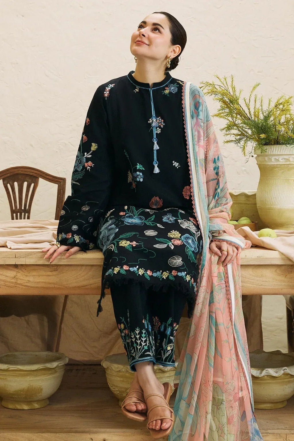 3Piece Heavy Embroidered Lawn Cotton Dress