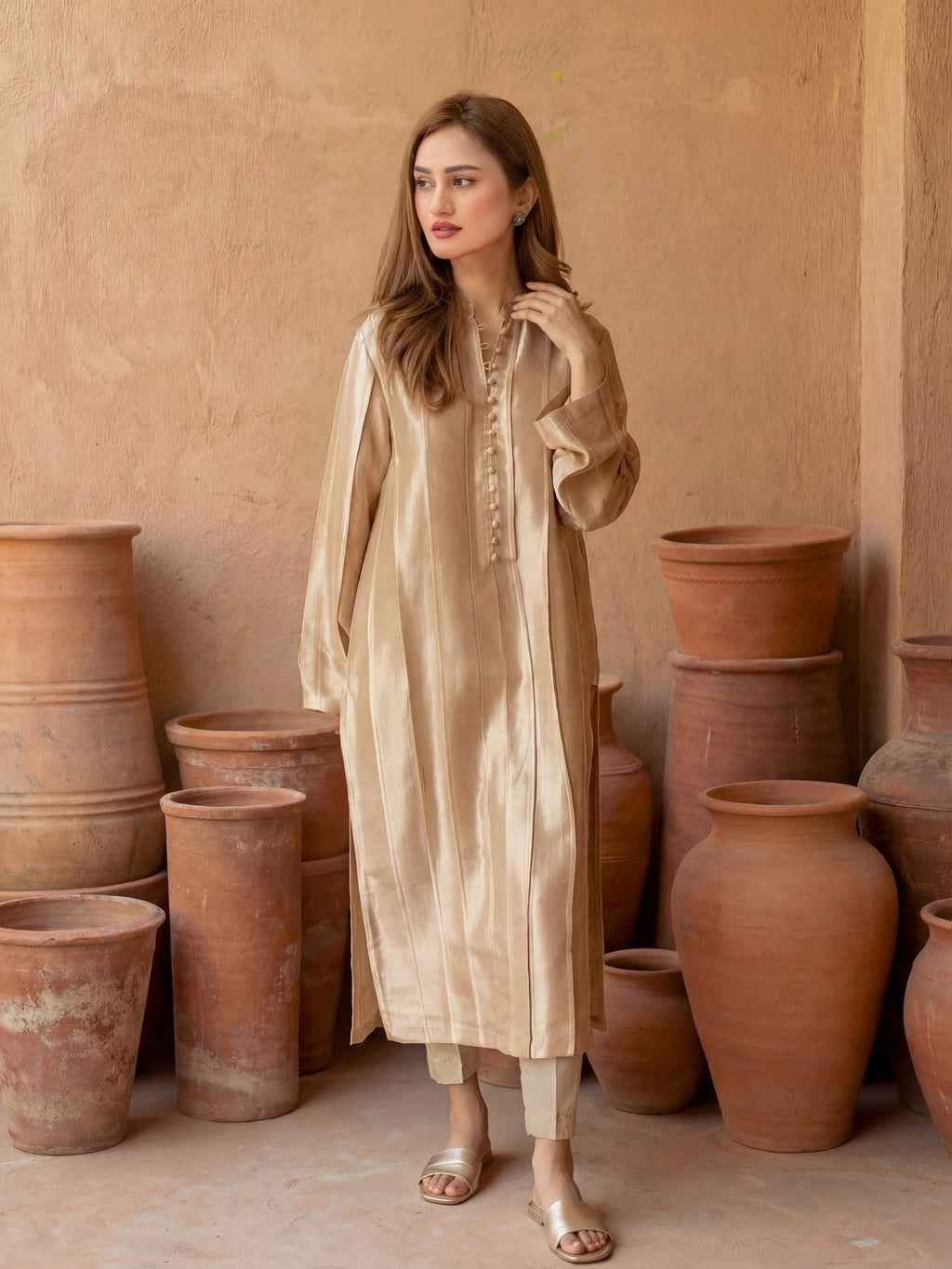 KINZA - FAWN KURTA SET