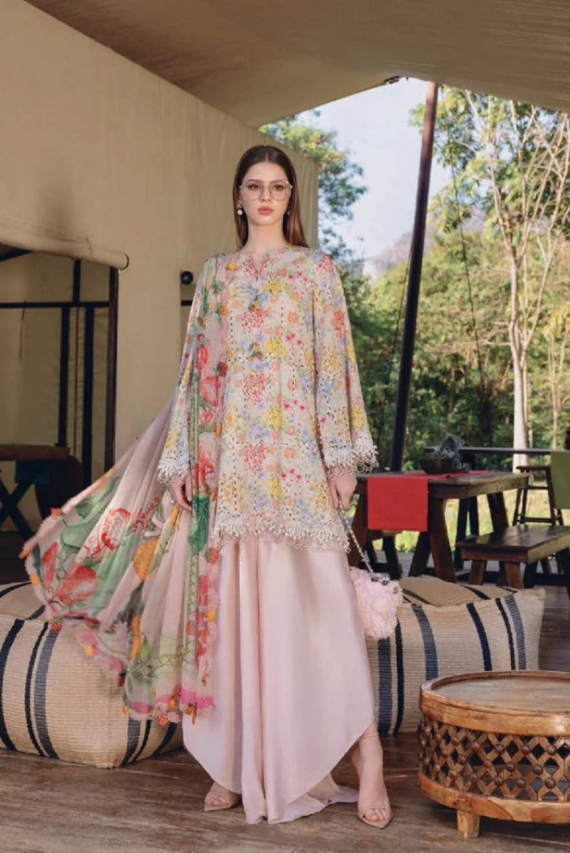 3-Piece Embroidered Chikankari Lawn Suit