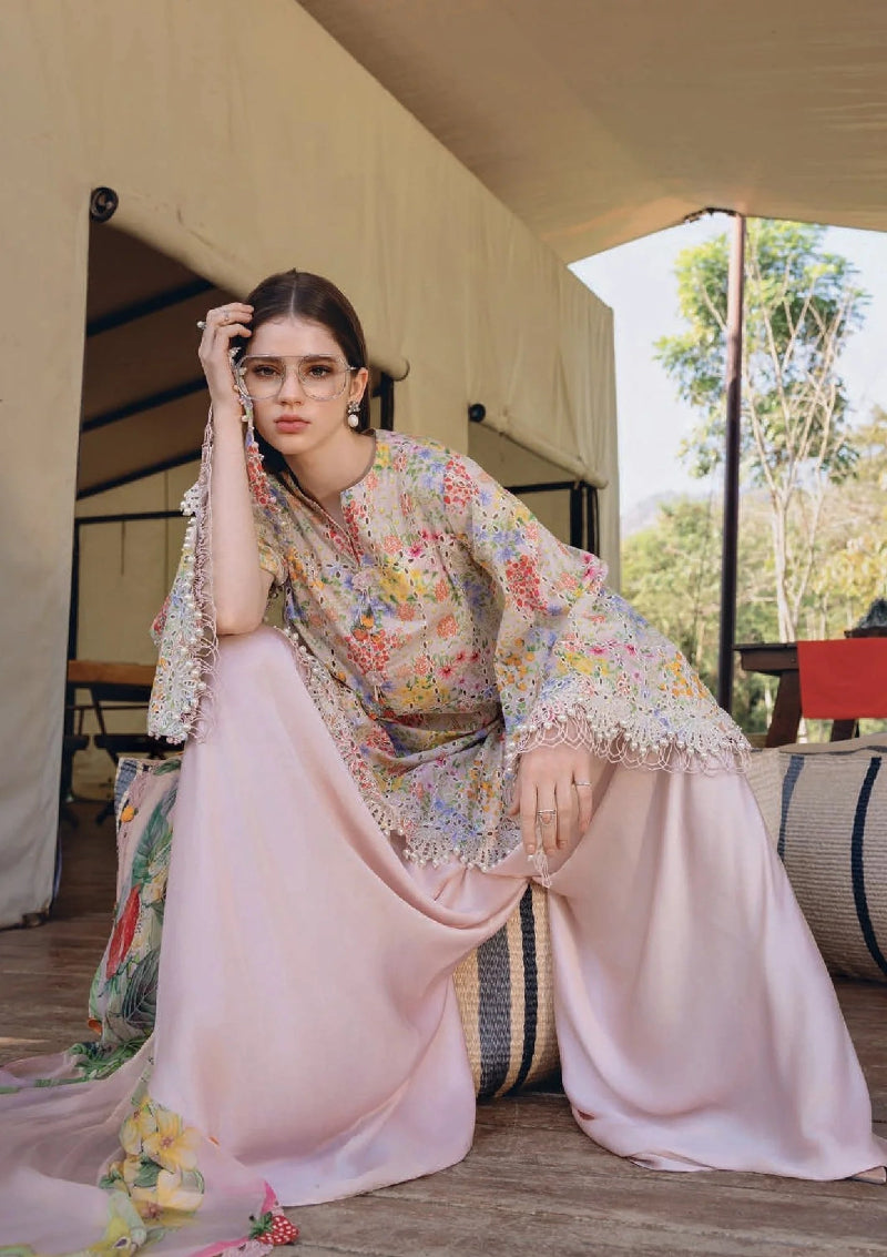 3-Piece Embroidered Chikankari Lawn Suit