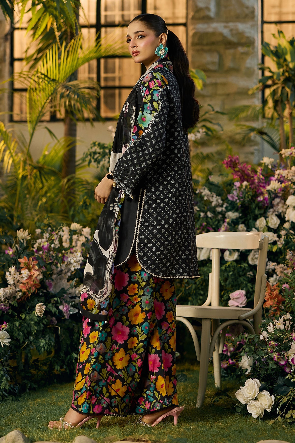 Floral Printed Swiss Lawn Festive Suit | RTW