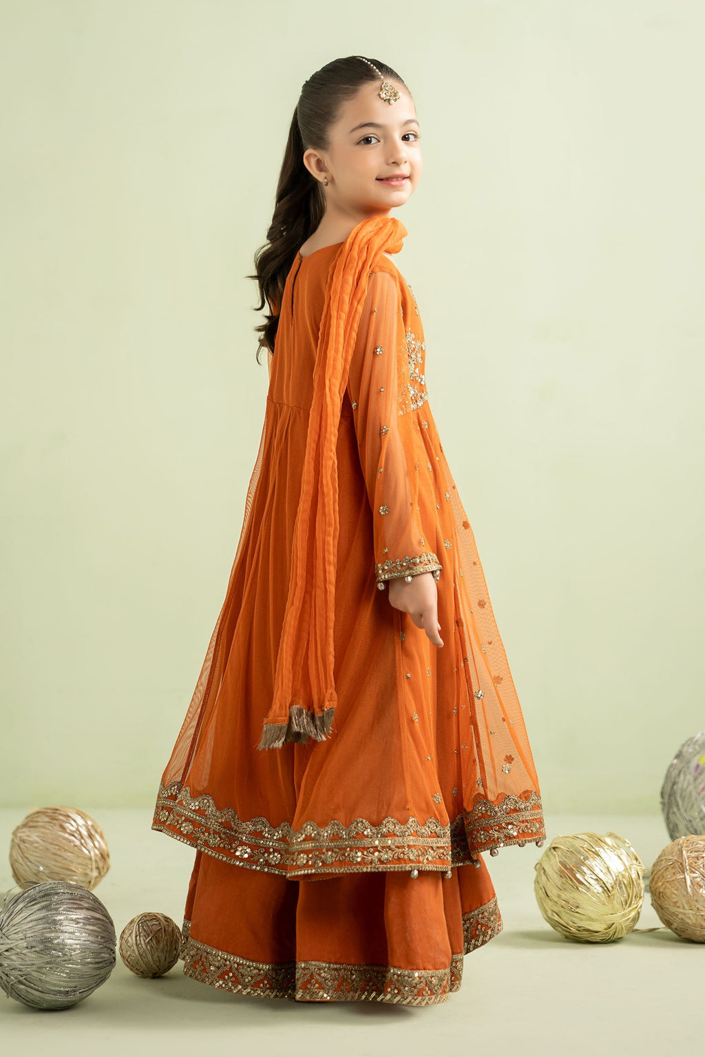 03 Piece  Embroidered Chiffon Suit - Ready to Wear