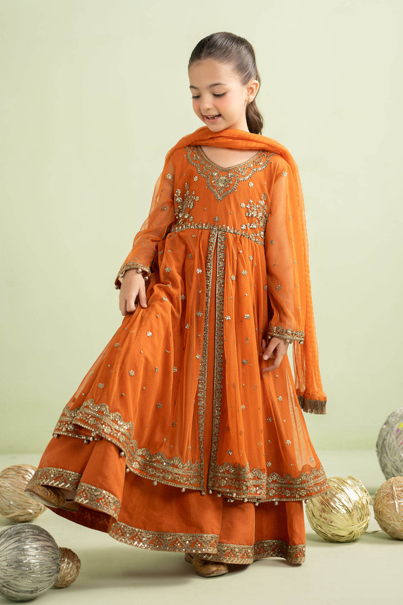 03 Piece  Embroidered Chiffon Suit - Ready to Wear