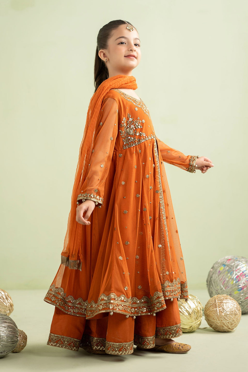 03 Piece  Embroidered Chiffon Suit - Ready to Wear