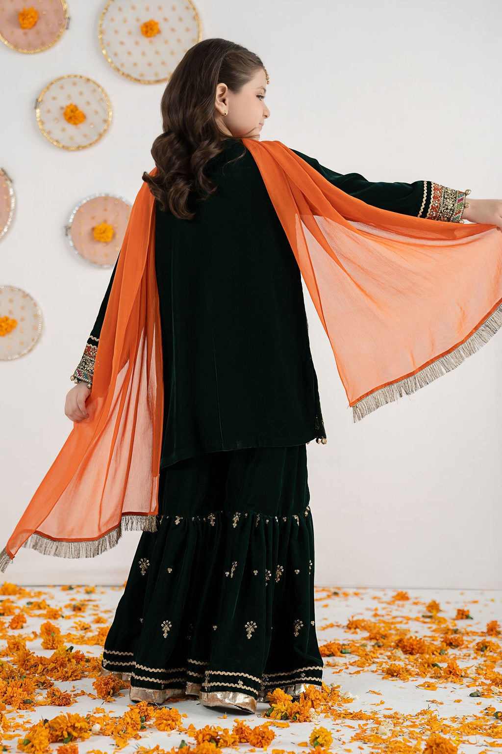 03 Piece  Embroidered Chiffon Suit - Ready  To Wear
