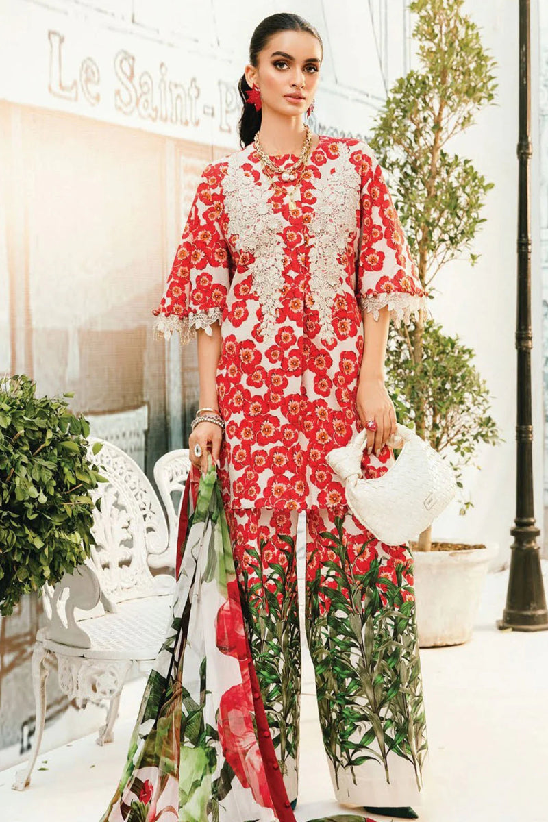 03-Piece Printed Lawn Suit - Ready To Wear