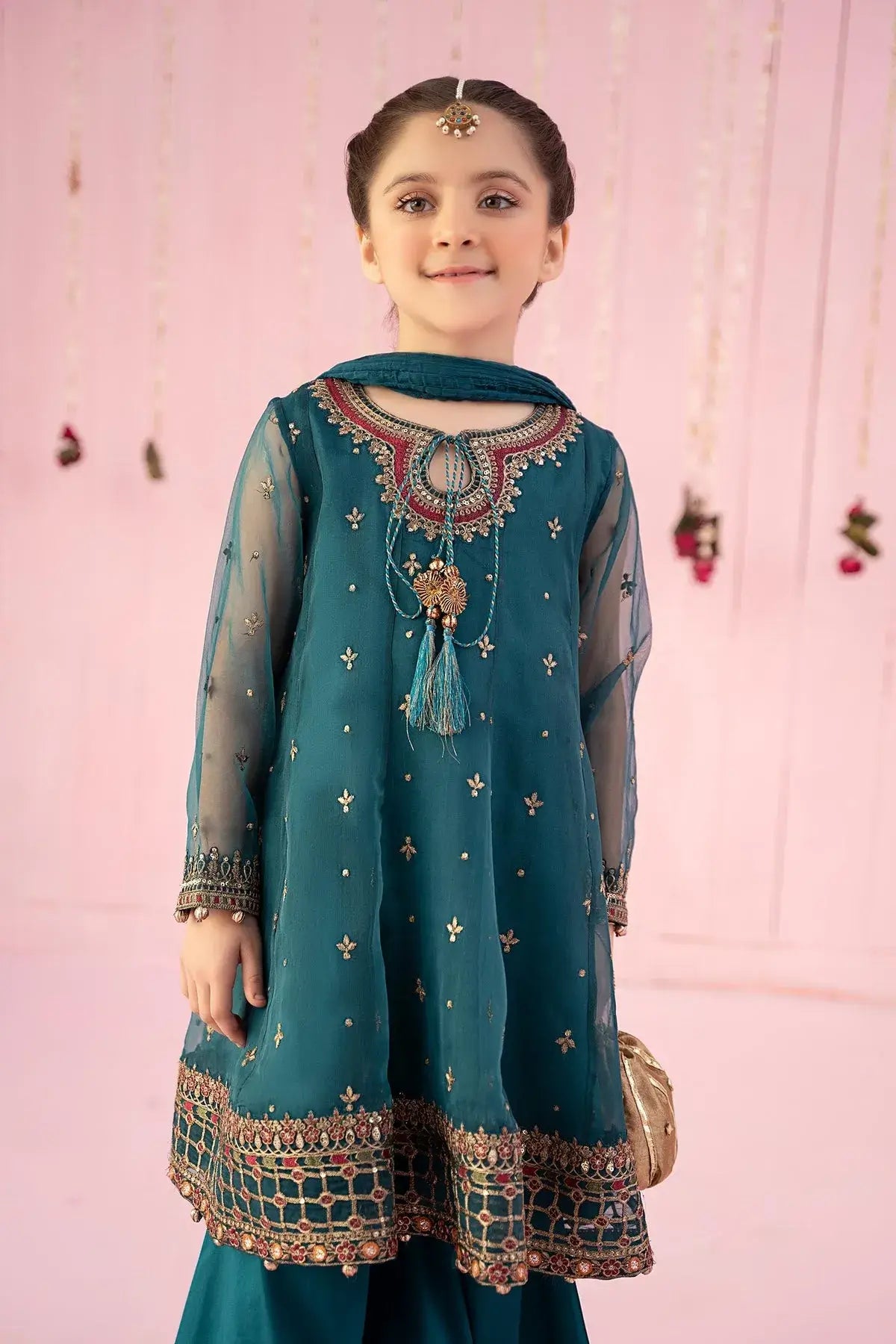 03 Piece Heavy Embroidered Chiffon Suit - Ready  To Wear