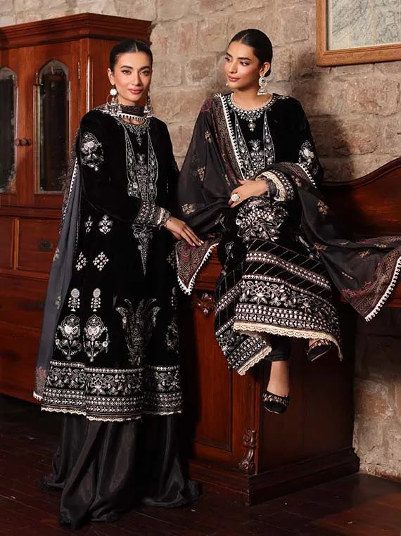 Luxury Velvet 3 Pcs Suit | Ready To Wear