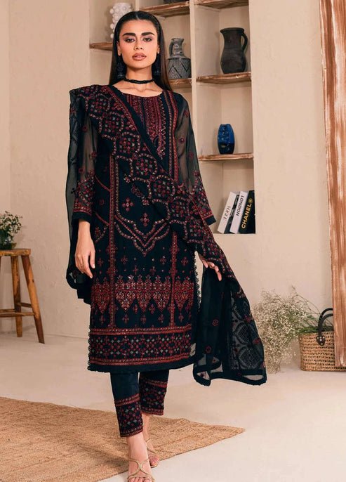 03-PIECE STITCHED CHIFFON SUIT DRESSING DESIGNER