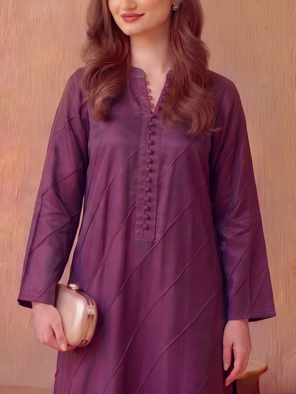 FILZA - PLUM KAFTAN SET