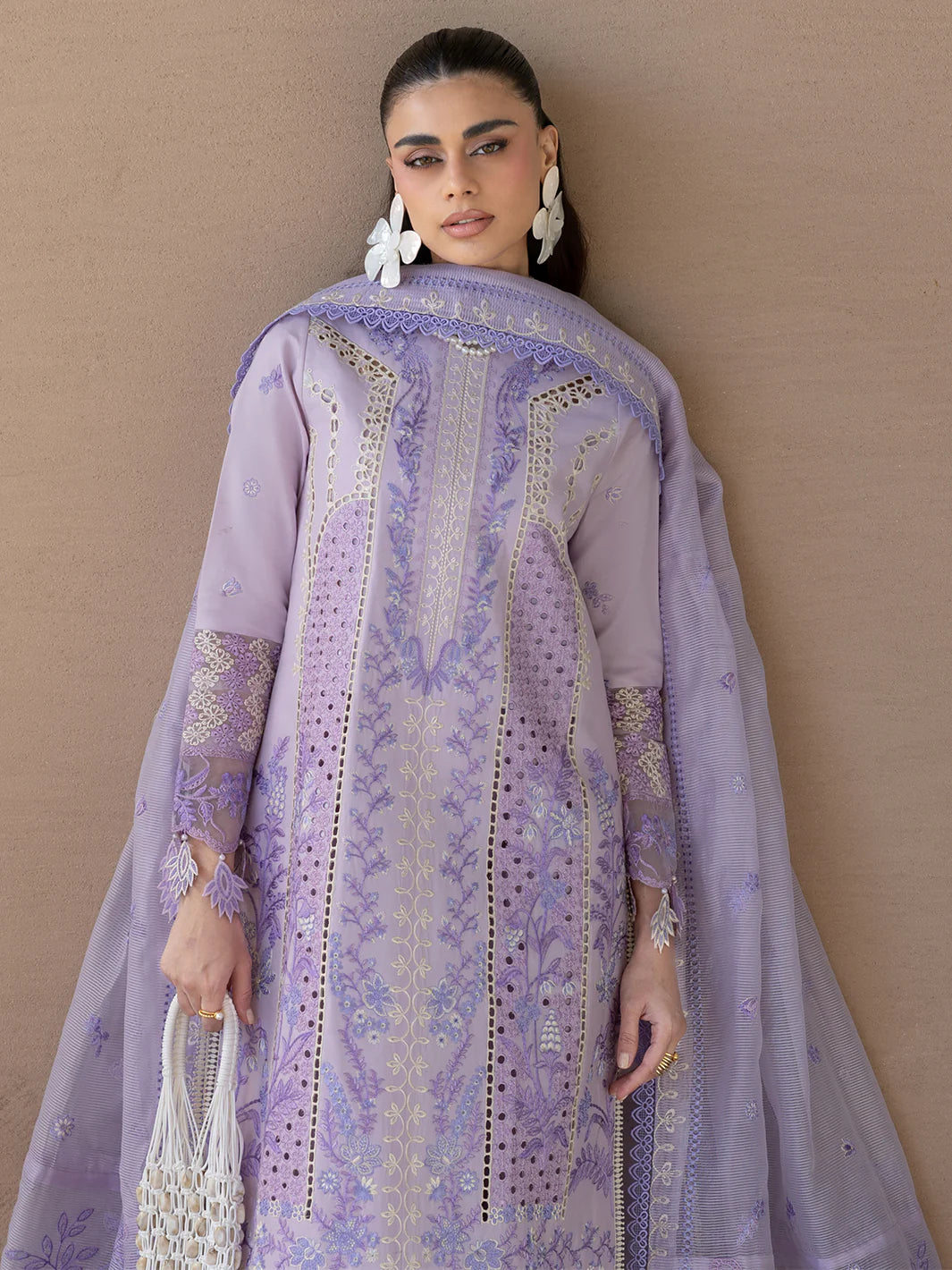 Soft Purple Elegance - 3 Piece Lawn Suit | Ready To Wear