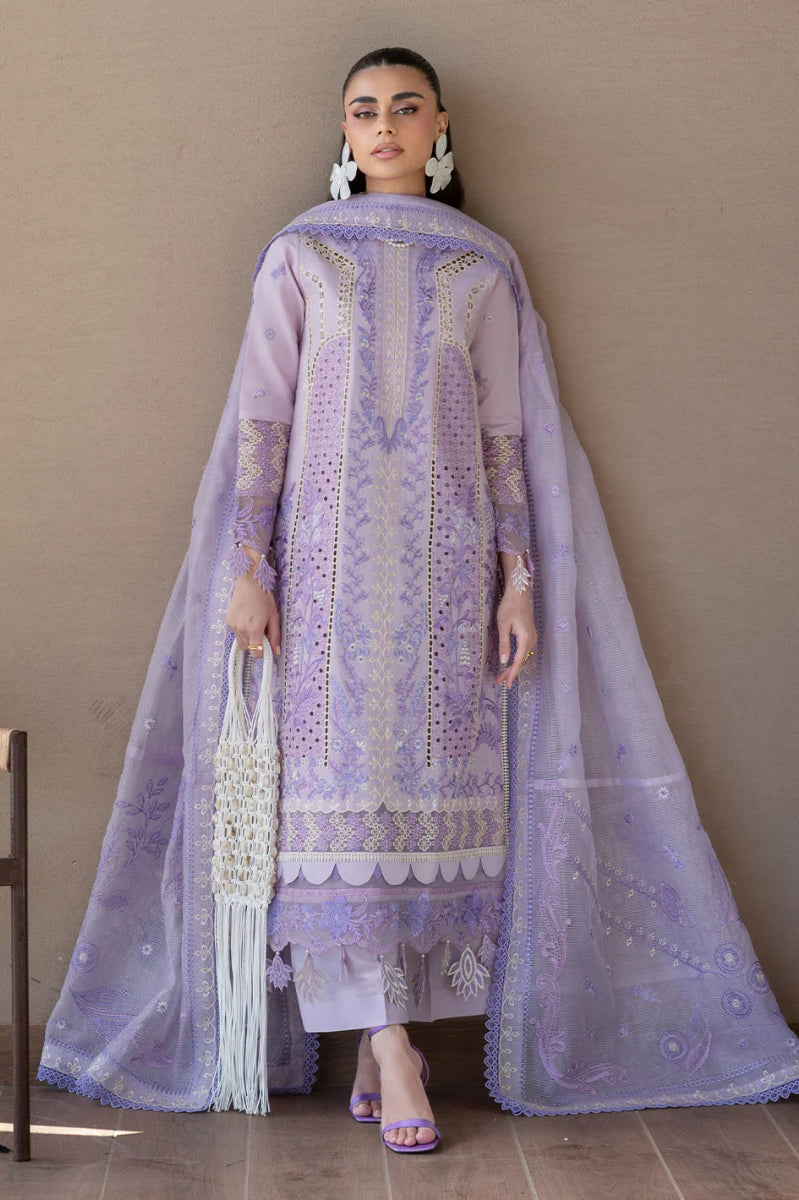 Soft Purple Elegance - 3 Piece Lawn Suit | Ready To Wear
