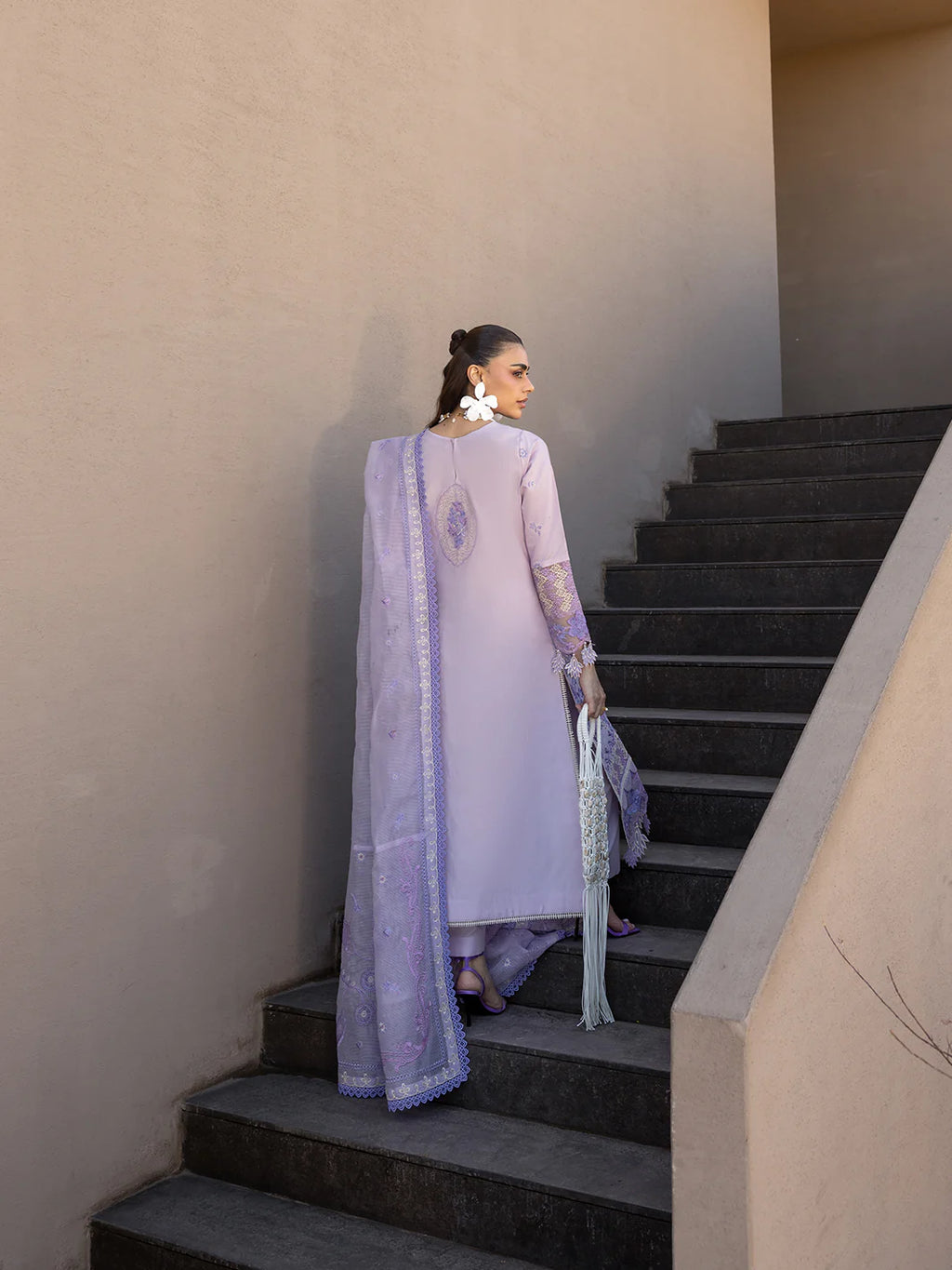Soft Purple Elegance - 3 Piece Lawn Suit | Ready To Wear