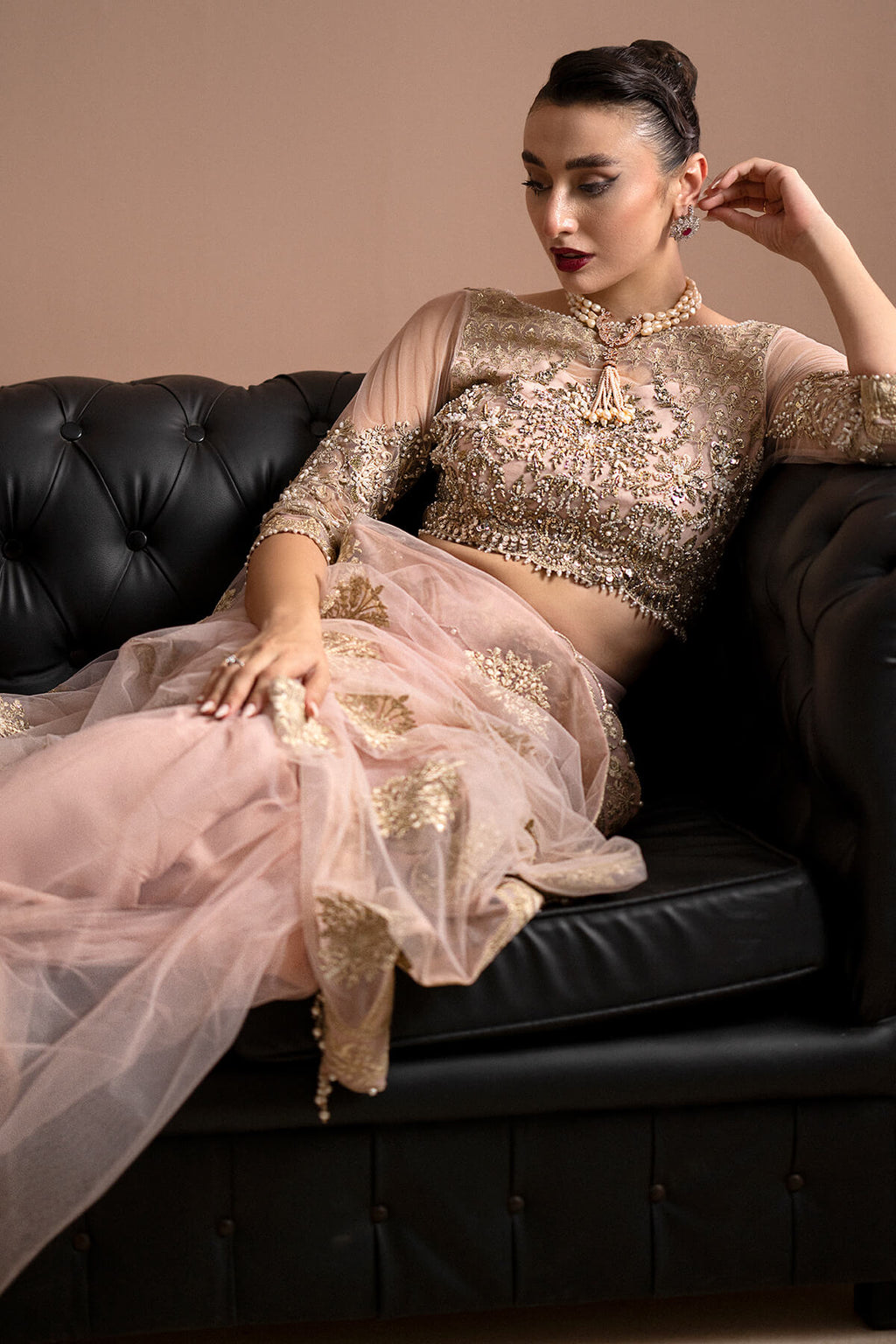 Blushing Radiance Heavy Embroidered Net Designer Saree |RTW