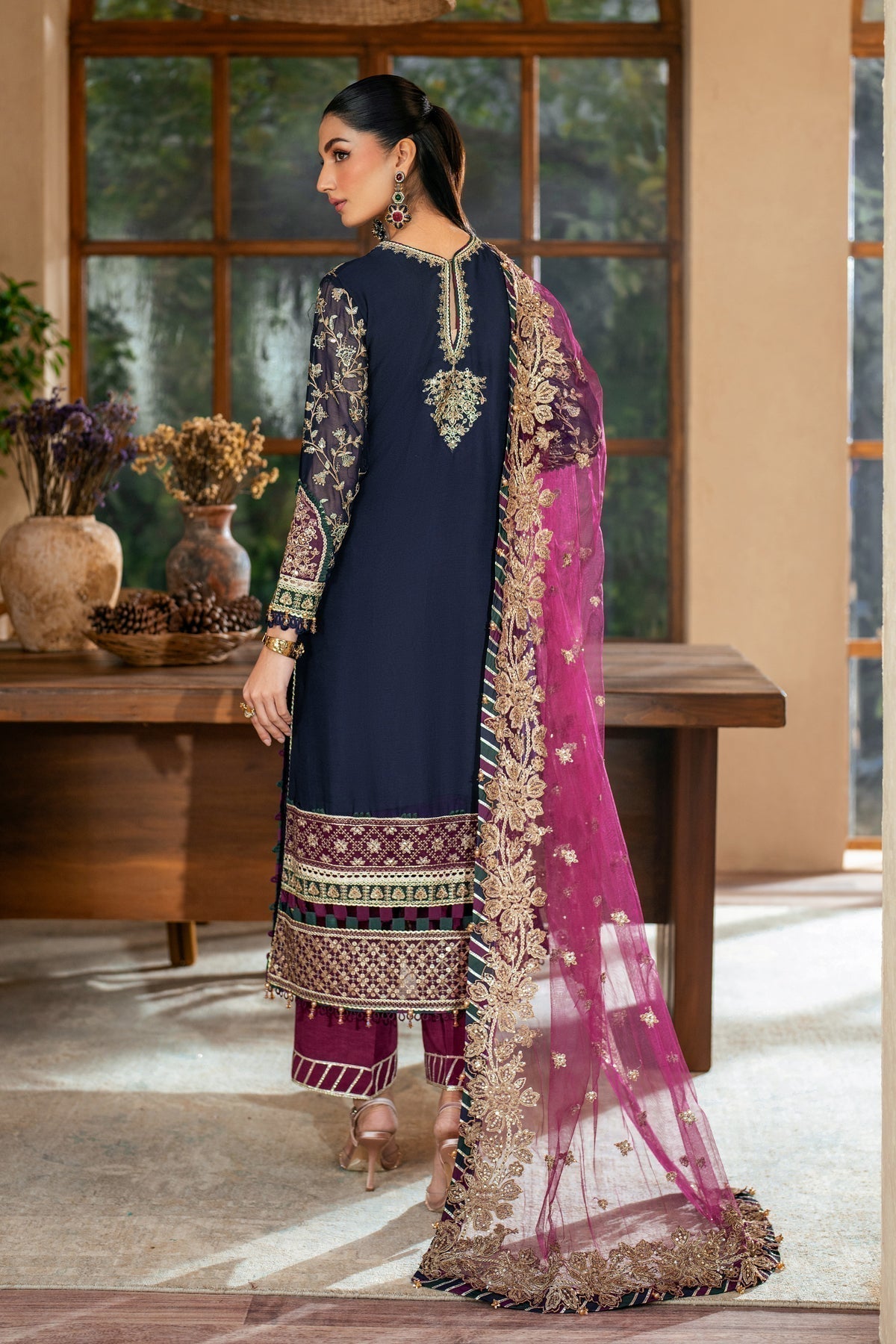 3 Piece  Stitched  Chiffon Suit - Ready to Wear