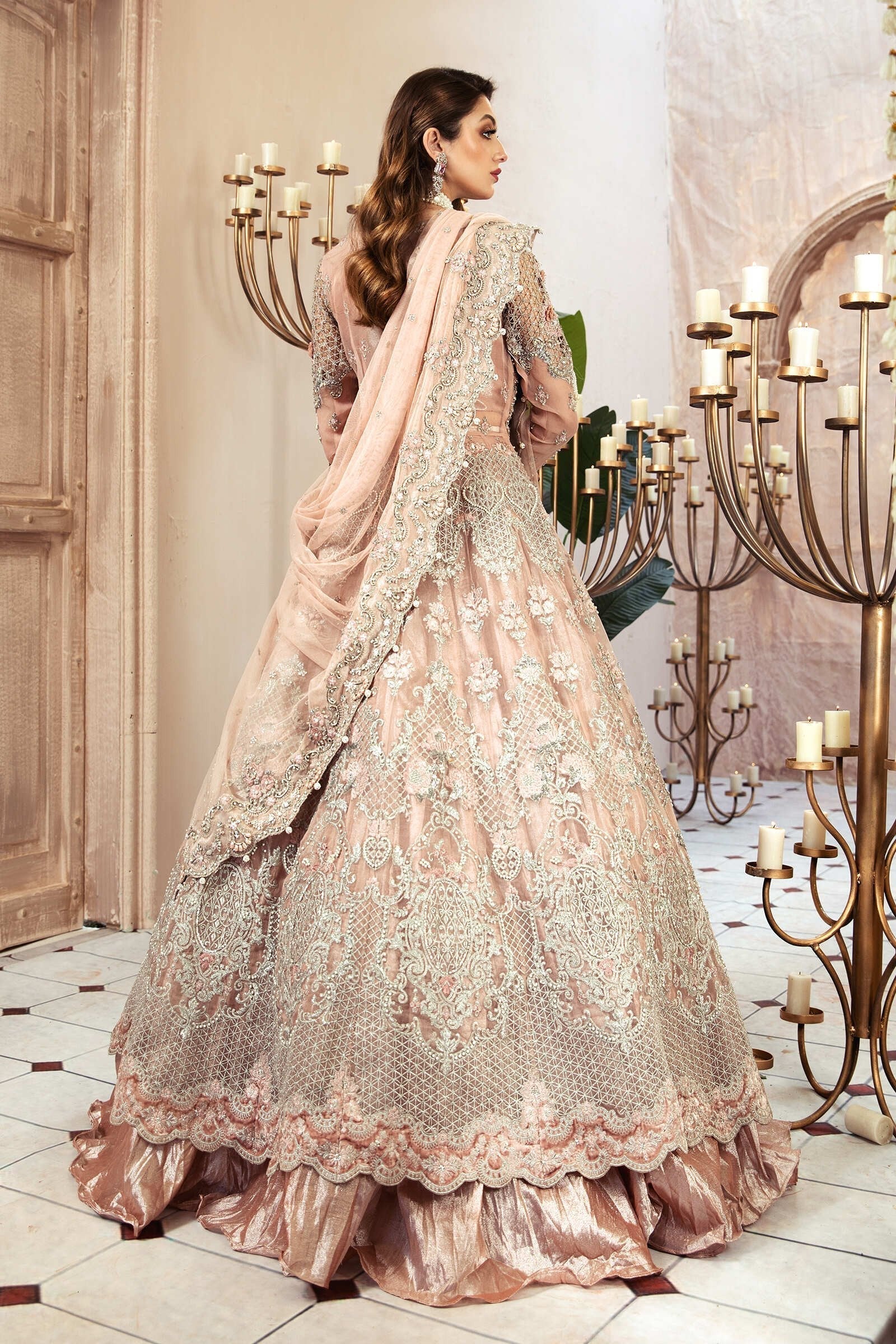 Blush Rose Couture - 3 Piece Heavy Embroidered Bridal Gown | Ready To Wear