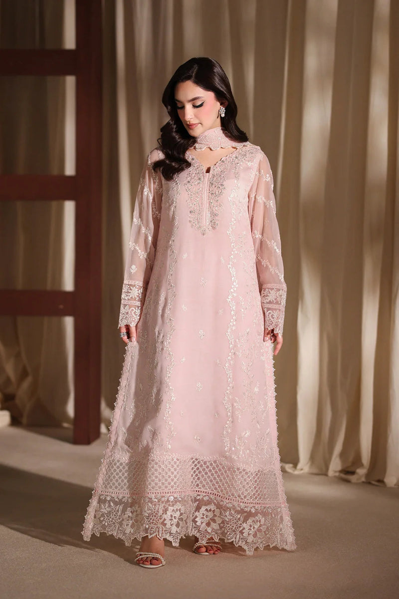 Light Pink Embroidered Chiffon Suit | Ready to Wear