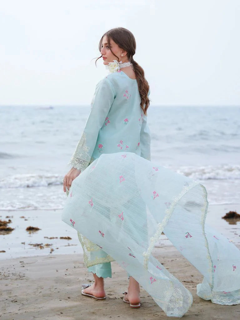 03-Piece Cotton Suit With Embroidery - Ready To Wear