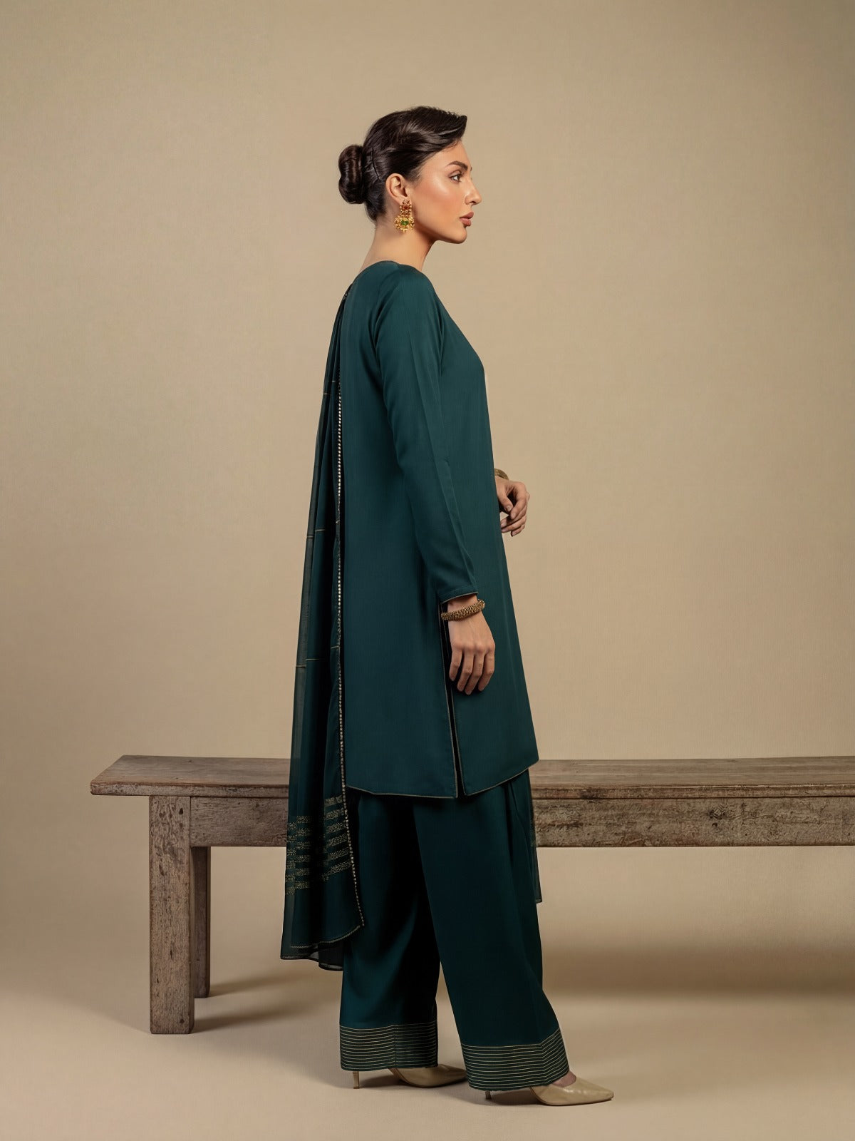 MEESHA - TEAL FARSHI SET