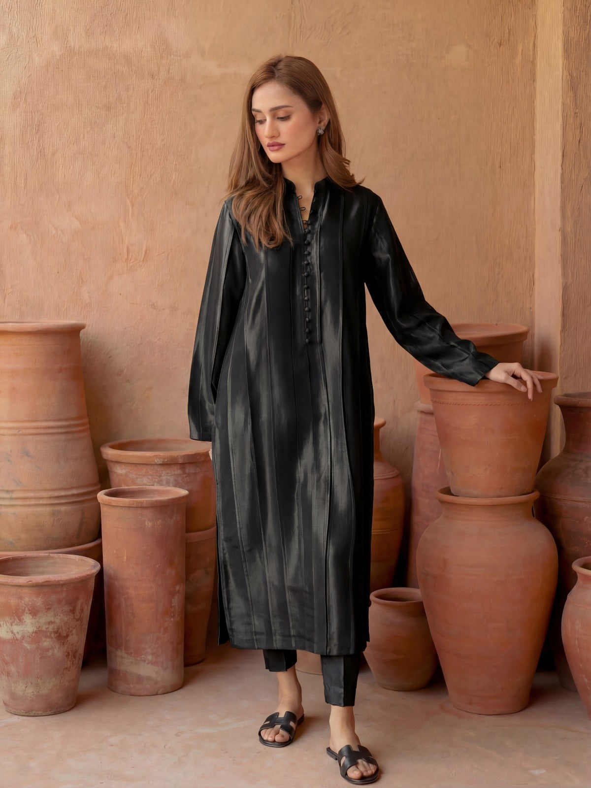 KINZA - BLACK KURTA SET