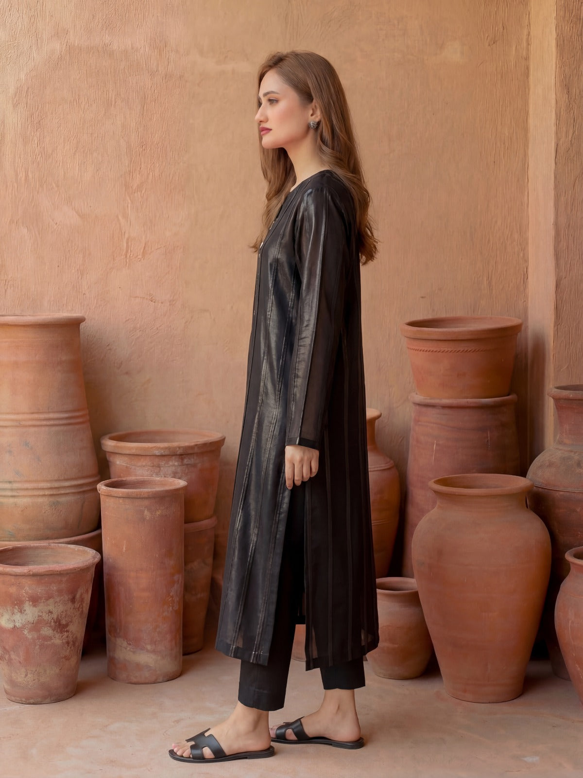 KINZA - BLACK KURTA SET