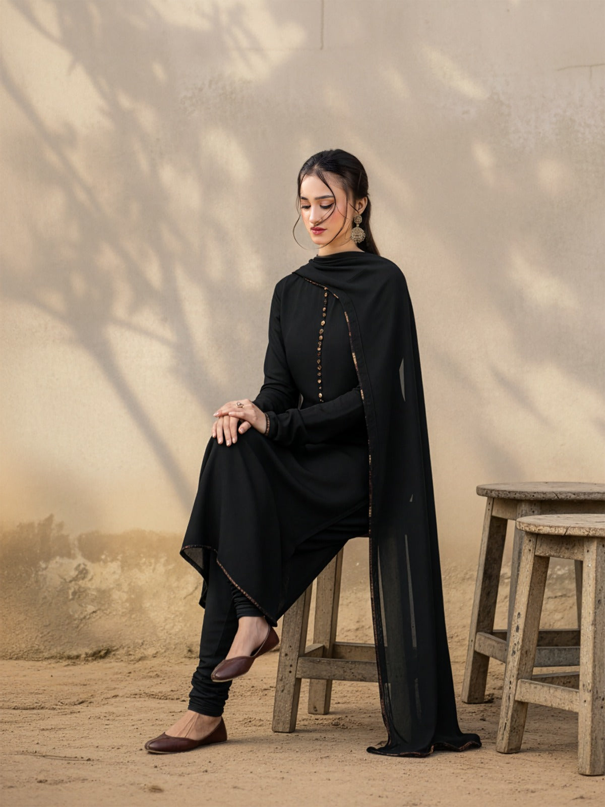 SANAM - BLACK KURTA SET
