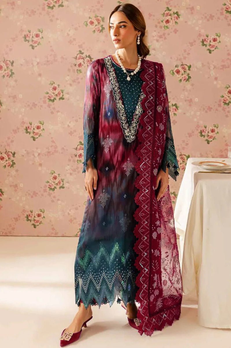 03-Piece Printed Lawn With Embroidered & Chickenkari - Ready To Wear