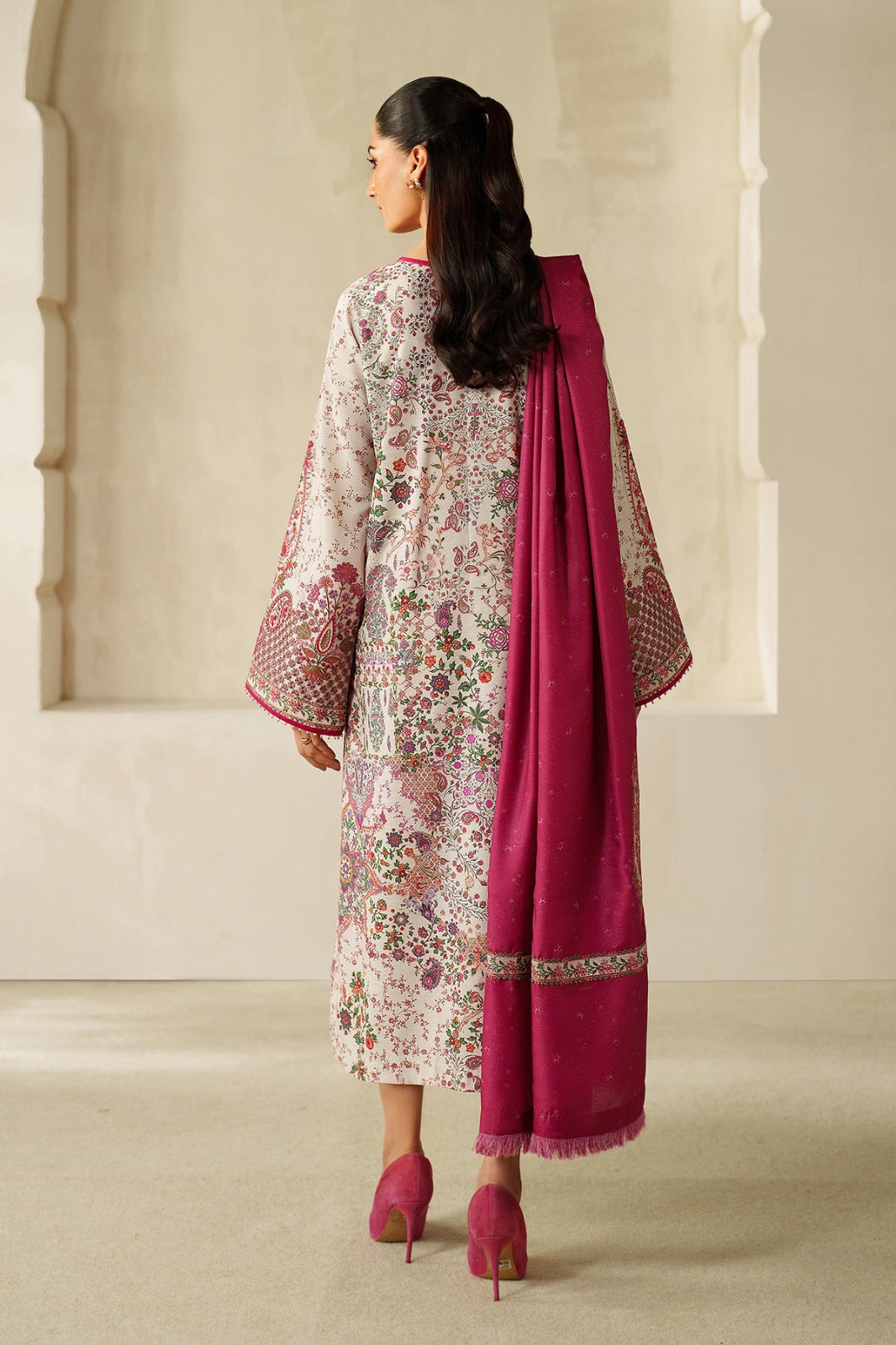 03-Piece Baroque Pure Lawn With Dupatta - Ready To Wear