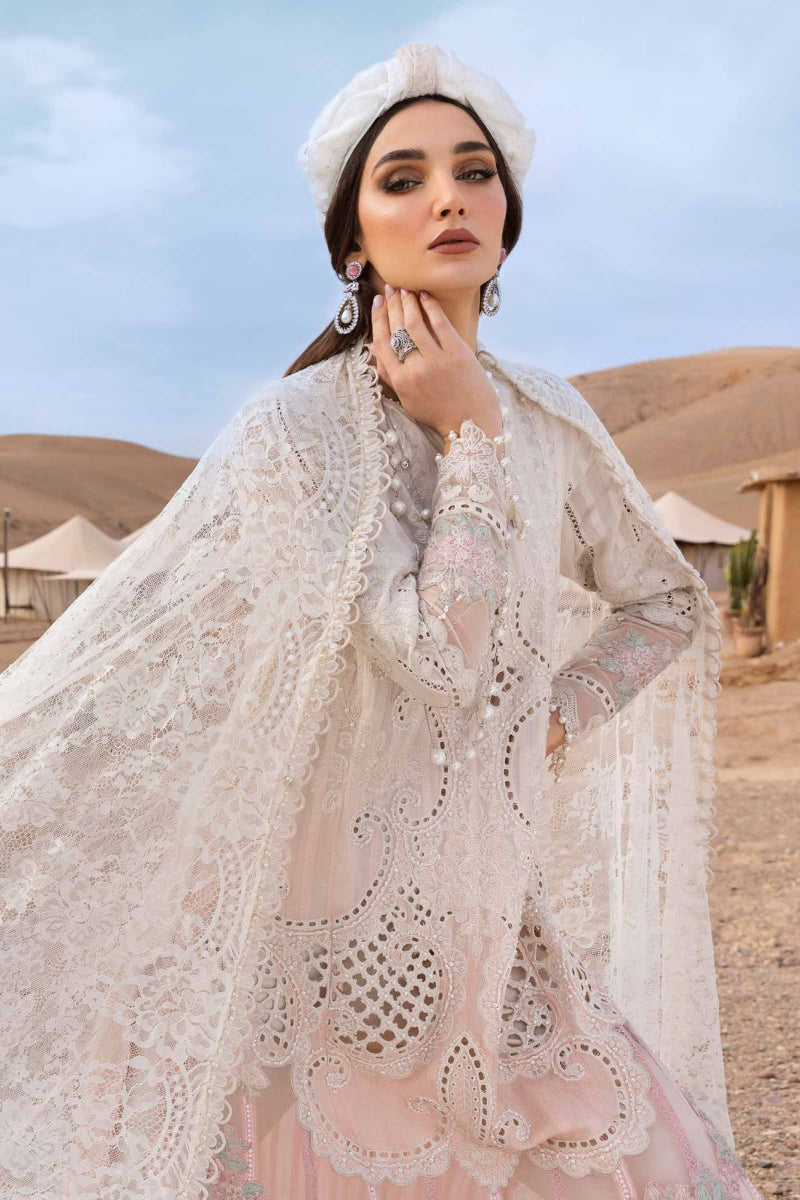 03-Piece Embroidered Luxury Chikankari Lawn - Ready To Wear