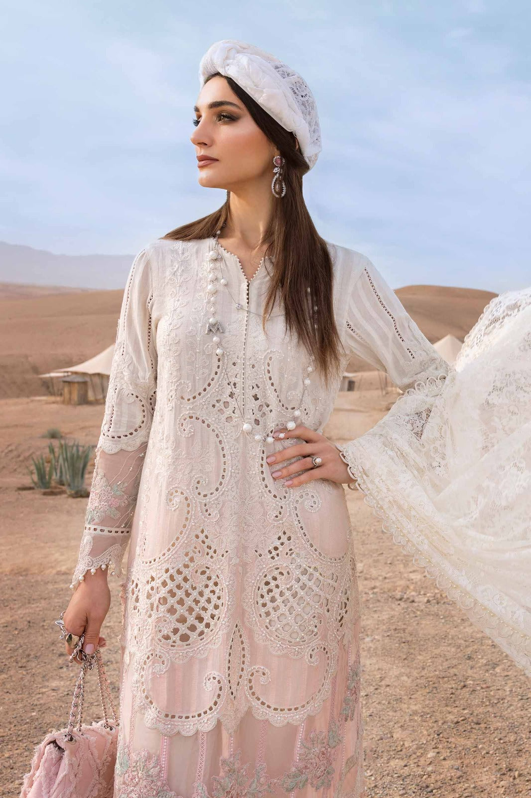 03-Piece Embroidered Luxury Chikankari Lawn - Ready To Wear