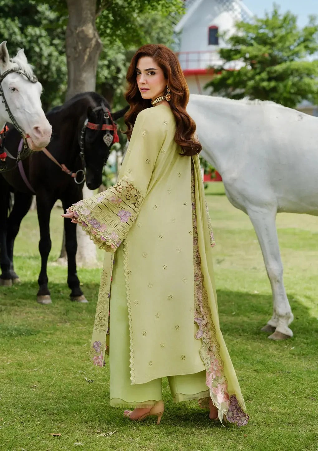 03-Piece Embroidered Chikankari Luxury Lawn Suit - Ready To Wear